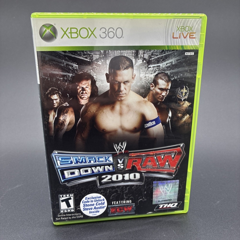 WWE SmackDown vs. Raw 2010 Featuring ECW (Microsoft Xbox 360, 2009) CIB